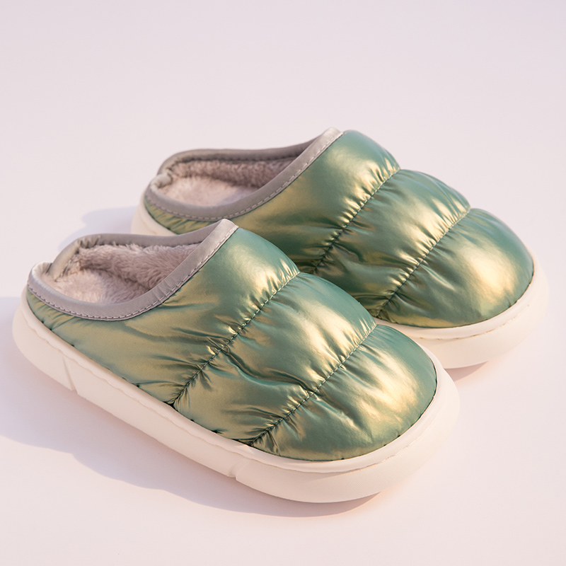 Unisex puffer winter slippers in multiple colors, lightweight and warm indoor slippers by OAKAA